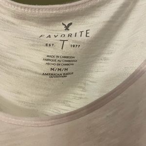 Long sleeve long white thin AE top